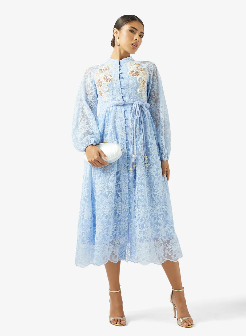 Khizana  Embroidered Lace Dress for Women | Best Price UAE